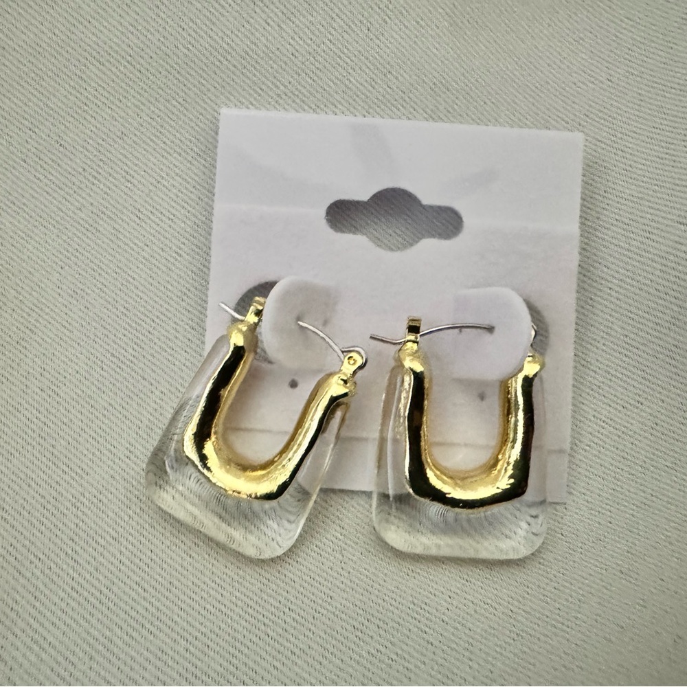 Transparent hoop earrings